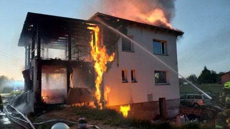 Tczew - Poważne straty po pożarze w Miłobądzu