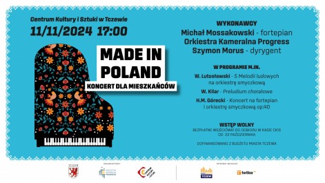 Tczew - MADE IN POLAND - Koncert dla Mieszkańców z okazji Narodowego Święta Niepodległości