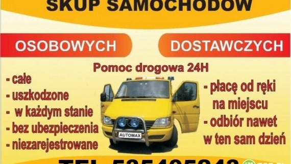 Tczew - Skup Aut T.535405243 OSOBOWE, DOSTAWCZE INNNE