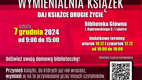 Tczew - Wymienialnia Książek Miejskiej Biblioteki Publicznej w Tczewie zaprasza!