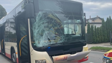 Tczew - 16-latek potrącony przez autobus. Rowerzysta nie ustąpił pierwszeństwa