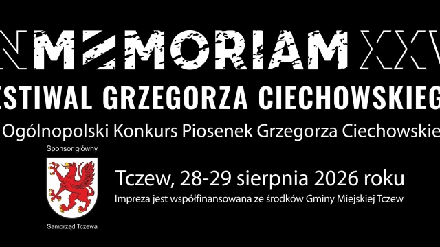 Tczew - In Memoriam XXV Festiwal Grzegorza Ciechowskiego zbliża się wielkimi krokami