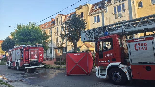 Tczew - Jedna ofiara śmiertelna. Pożar w bloku na Paderewskiego