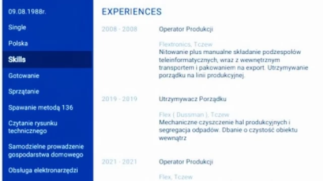 Tczew - Poszukuję pracy adekwatnej do mojego C.V.
