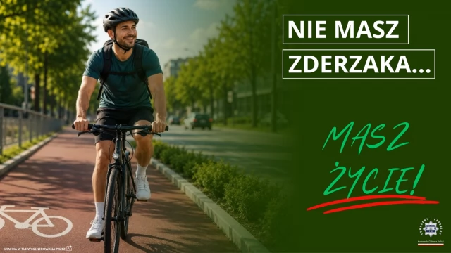 Tczew - Rowerzysto - nie masz zderzaka... ale masz życie!